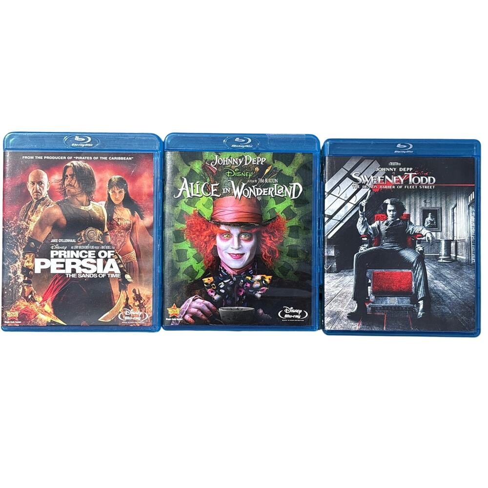 Blu-ray bundle Prince of Persia, Alice in Wonderland, Sweeney Todd, Demon Barber